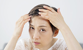 まとめた時、わけた時に地肌が透ける